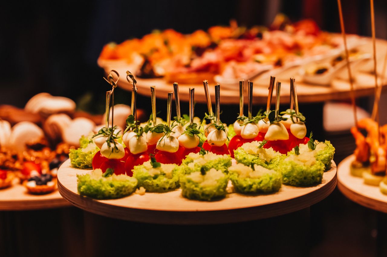 Festliches Gourmet-Buffet bei einem Event